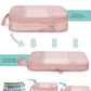 8 Set Space Saving Compression Packing Cubes Lightweight Packing Cube Pink