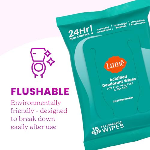 Acidified Deodorant Wipes (15 Count)