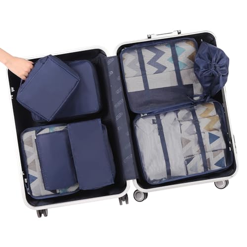 8 Set Packing Cubes Luggage Packing Organizers for Travel Accessories