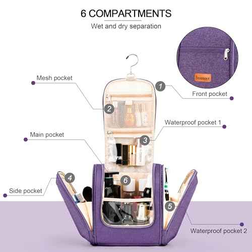 Hanging Travel Toiletry Bag for Women and Men