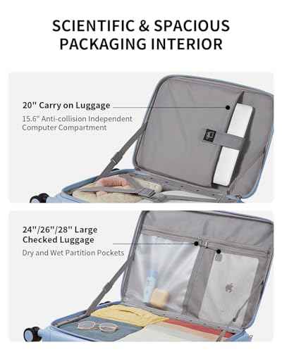 Expandable Top Open 28 Inch Checked Luggage with Spinner Wheels