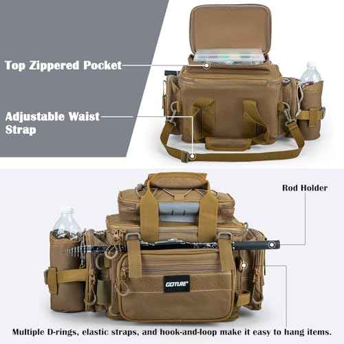 Fishing Tackle Bag with 4 3600 Tackle Boxes