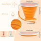 4 Pack Collapsible Silicone Cups with Lids (4 Count)