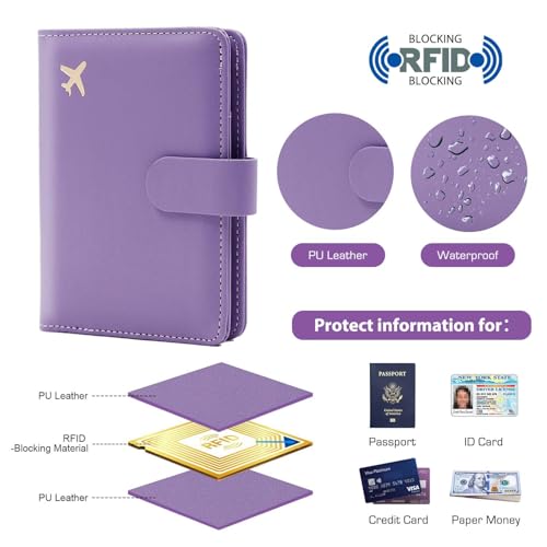 Premium Leather Passport Holder Covers Case