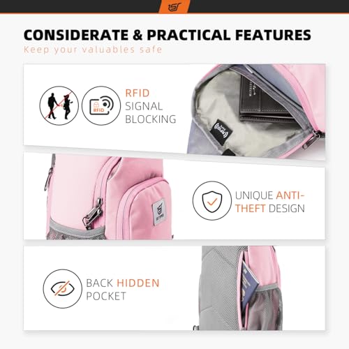 Sling Bag RFID Crossbody Sling Backpack Cross Body Shoulder Bag Travel Hiking Daypack for Women Men