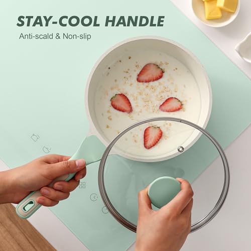 2.5 QT Ceramic Nonstick Saucepan with Lid