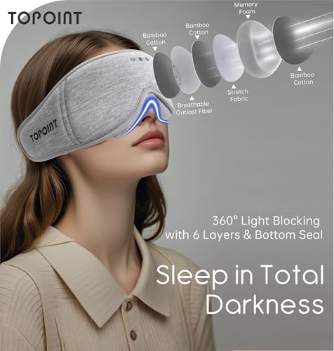 Sleep Mask with Headphones Bluetooth 5.4