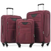 Softside Luggage Set Softshell Lightweight 3 Piece Spinner Suitcase (3 Count)