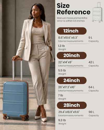 28 Inch Luggage Expandable Suitcase with Spinner Wheels TSA Lock