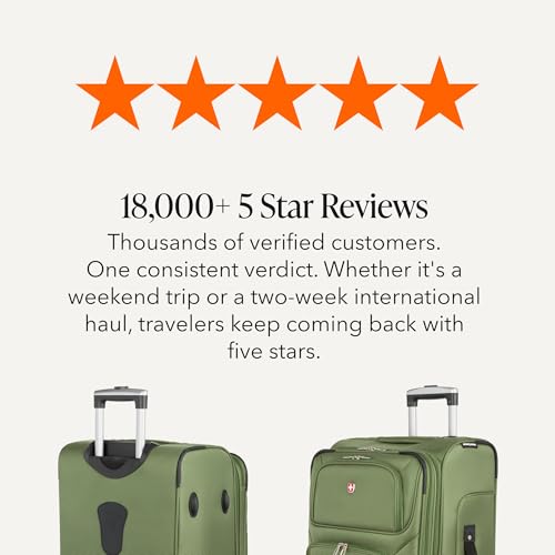 Sion Softside Expandable Spinner Luggage Durable Lightweight Travel Suitcase