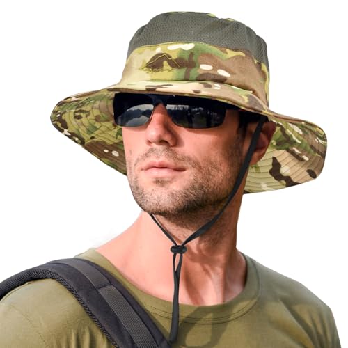 Sun Hats for Men Women UPF 50+ Breathable Wide Brim Summer Fishing