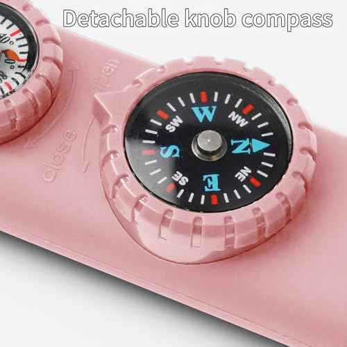 Multifunctional Survival Emergency Whistle for Kids with Compass Hiking Survival (2 Count)
