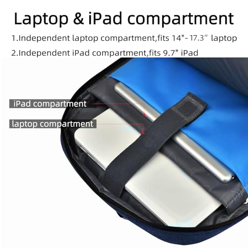 17 Inch Laptop Backpack for Travel with Backpack Rain Cover College Backpack for Men Laptop Bag with USB Charging Port