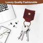 Genuine Leather SD Card Holder Keychain