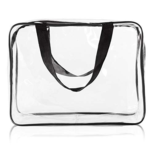 5Pcs Crystal Clear PVC Travel Toiletry Bag Kit for Women Men (5 Count)
