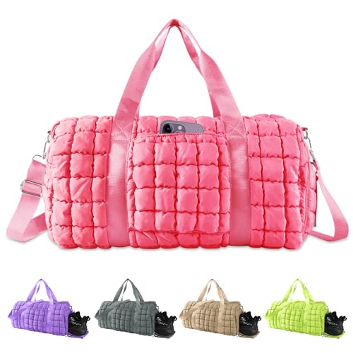 Quilted Travel Duffle Bag Gym Bag for Women