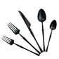 Black Silverware Set