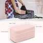 Small Travel Jewelry Box with Double Zipper