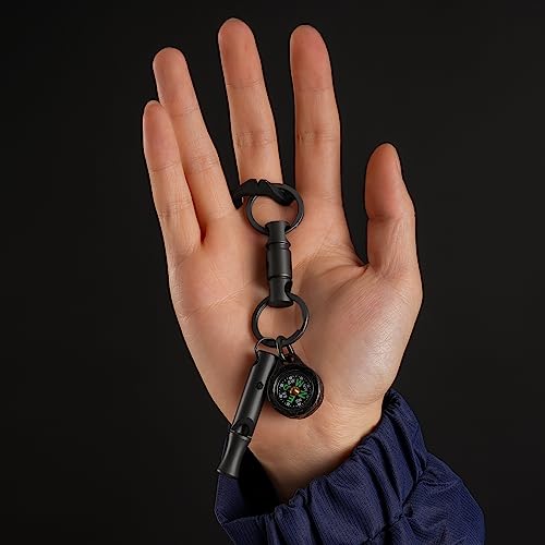 KA22BK Titanium EDC Whistle Outdoor Emergency Whistle for Keychain