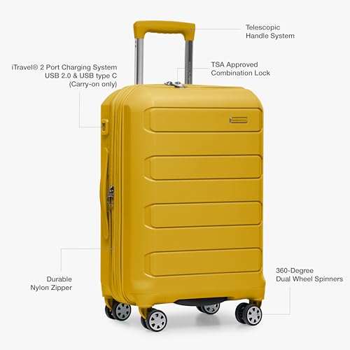 Pagosa Hardshell Expandable Luggage with Spinner Wheels (2 Piece)