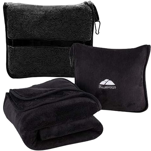 Premium Soft Travel Blanket Pillow Flight Comfort Throw