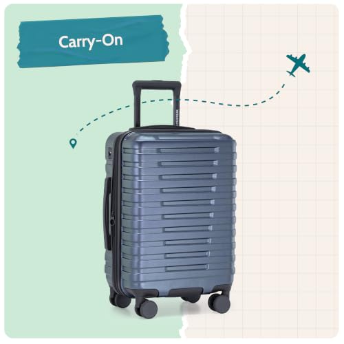 Boren Expandable Hardside Rugged Travel Luggage with 8 Spinner Wheels
