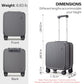 Underseat Carry on Luggage 16 Inch Hardshell PC Suitcase with Spinner Wheels TSA Lock for Travel