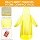6 & 20 & 50 Pack Disposable Rain Ponchos for Adults (6 Count)