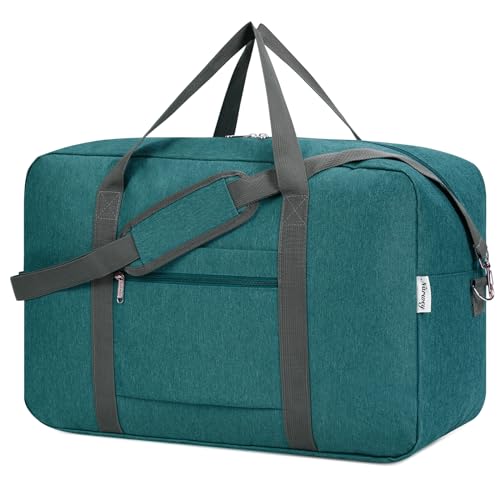 For United Airlines Foldable Carry on Bag 22x14x9 Travel Duffel Bag Packable luggage Duffle for Women and Men 40L