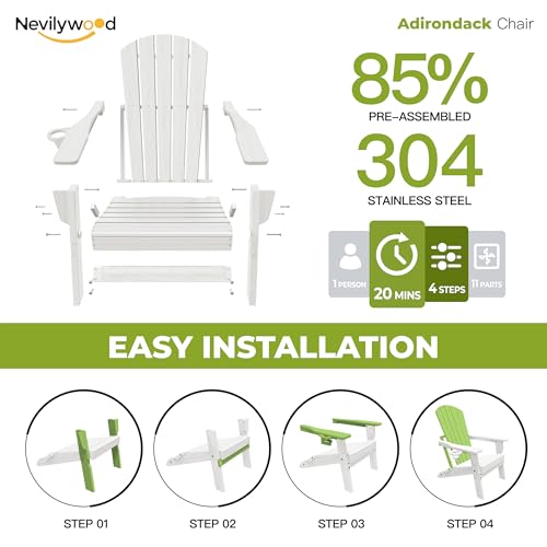 Folding Adirondack Chairs Set of 2