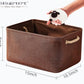 Decorative Basket Rectangular Fabric Storage Bin Organizer Basket with Handles for Clothes Storage