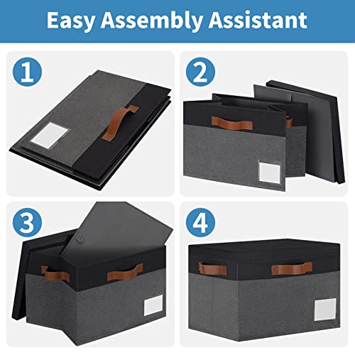 Storage Bins with Lids 6 Pack