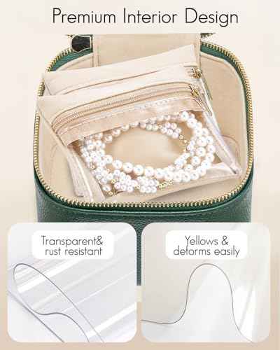 Travel Jewelry Case with Clear 6 Velvet Bags