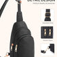 Crossbody Bags for Women Leather Sling Bag for Woman Travel Black