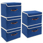 Foldable Storage Boxes with Lids 5 Pack Fabric Storage Bins with Lids (5 Count)