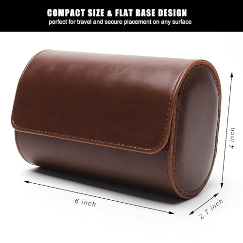 Longjet Watch Roll Travel Case for Men Portable Watches Organizer Box