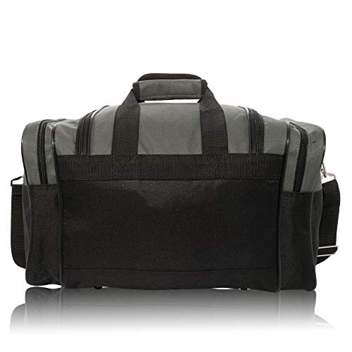 17" Blank Duffle Bag in Gray and Black