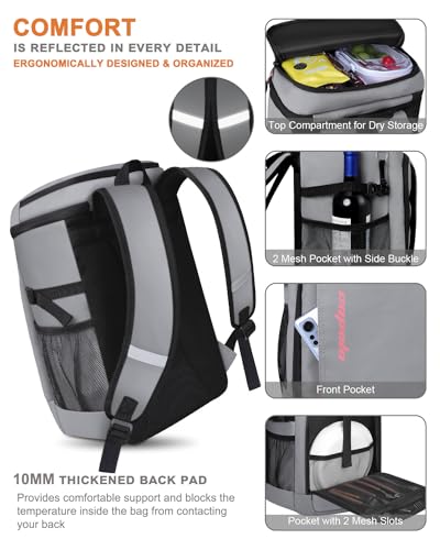Cooler Backpack Insulated Leak Proof for Women Men Soft Cooler Bag