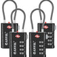 TSA Approved Luggage Locks with Search Alert Indicator (4 Count)