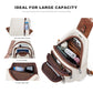 10L Crossbody Sling Bag for Women Men Anti Theft Cross Body Fanny Pack Belt Bag Purse Gifts for Women Faux Leather
