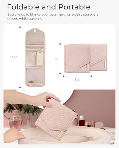 Travel Jewelry Organizer Case Foldable Jewelry Roll