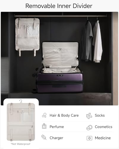 Checked Top Opening Expandable Suitcase