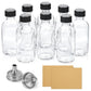 8 Pack 2 oz Small Clear Glass Bottles w (8 Count)
