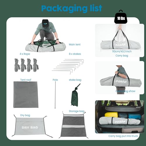 Portable Camping Shower Tent Deluxe Changing Room Easy Set Up Privacy Shelter