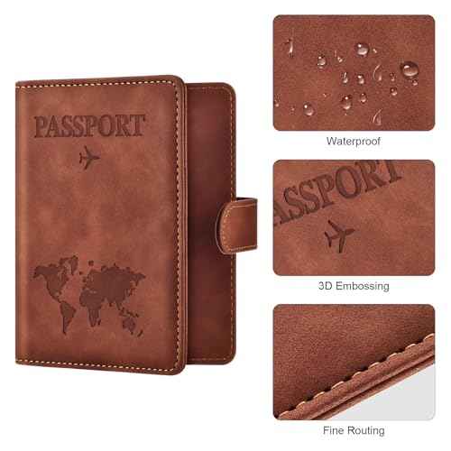 3 Pack Passport Holder + 2 PVC Covers (3 Count)