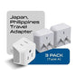 Japan Philippines Travel Adapter Plug by Ceptics (3 Count)