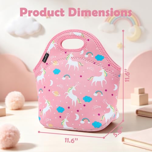 Neoprene Lunch Tote Insulated Thermal Reusable Lunch Bag Box for Boys Men with Zipper