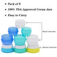 Travel Containers Sets Silicone & PP Cream Jars for Toiletries Empty Lotion Leak (9 Count)