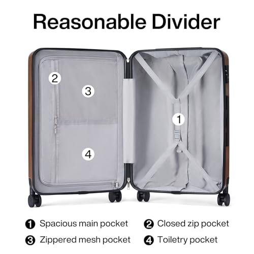 Luggage Sets 3 piece Carry On Luggage with Wheels PC Hard Shell Suitcases Lightweight Checked Tsa Luggage Extra Large Travel Suitcase Woman Men 20 (3 Count)