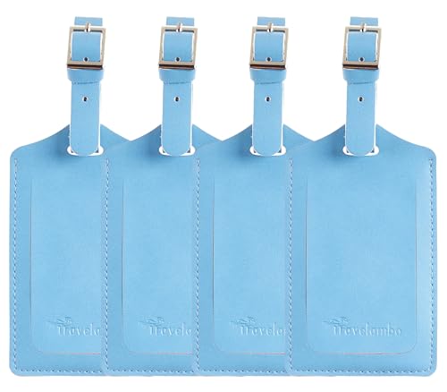 12 Pack Leather Luggage Tags for Suitcases Travel Tag (12 Count)